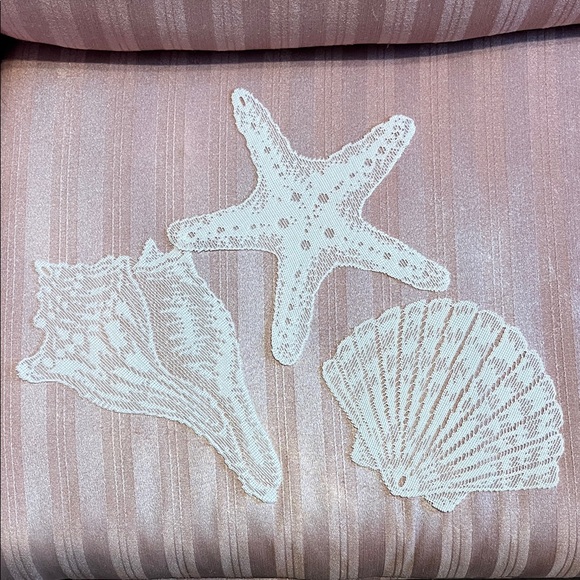 Heritage Lace Other - Elegant Cream Lace Window Accents Starfish and Shell Decor Set 3 piece